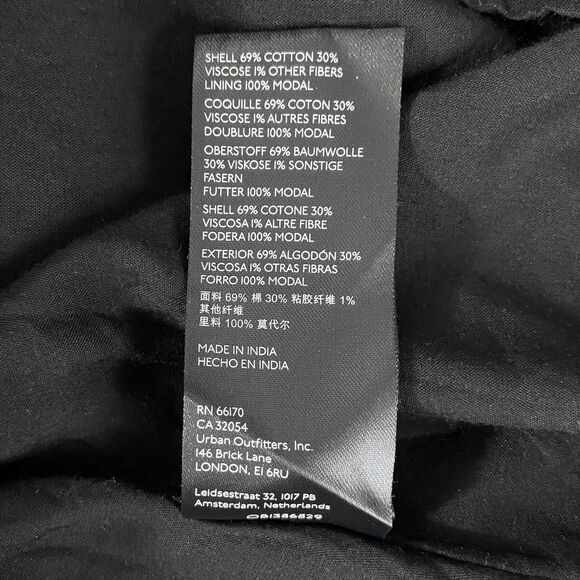 Free People Mod Mini A-Line Jumper Dress Size S Woven Polka Dot V-Neck Pockets - Picture 7 of 7